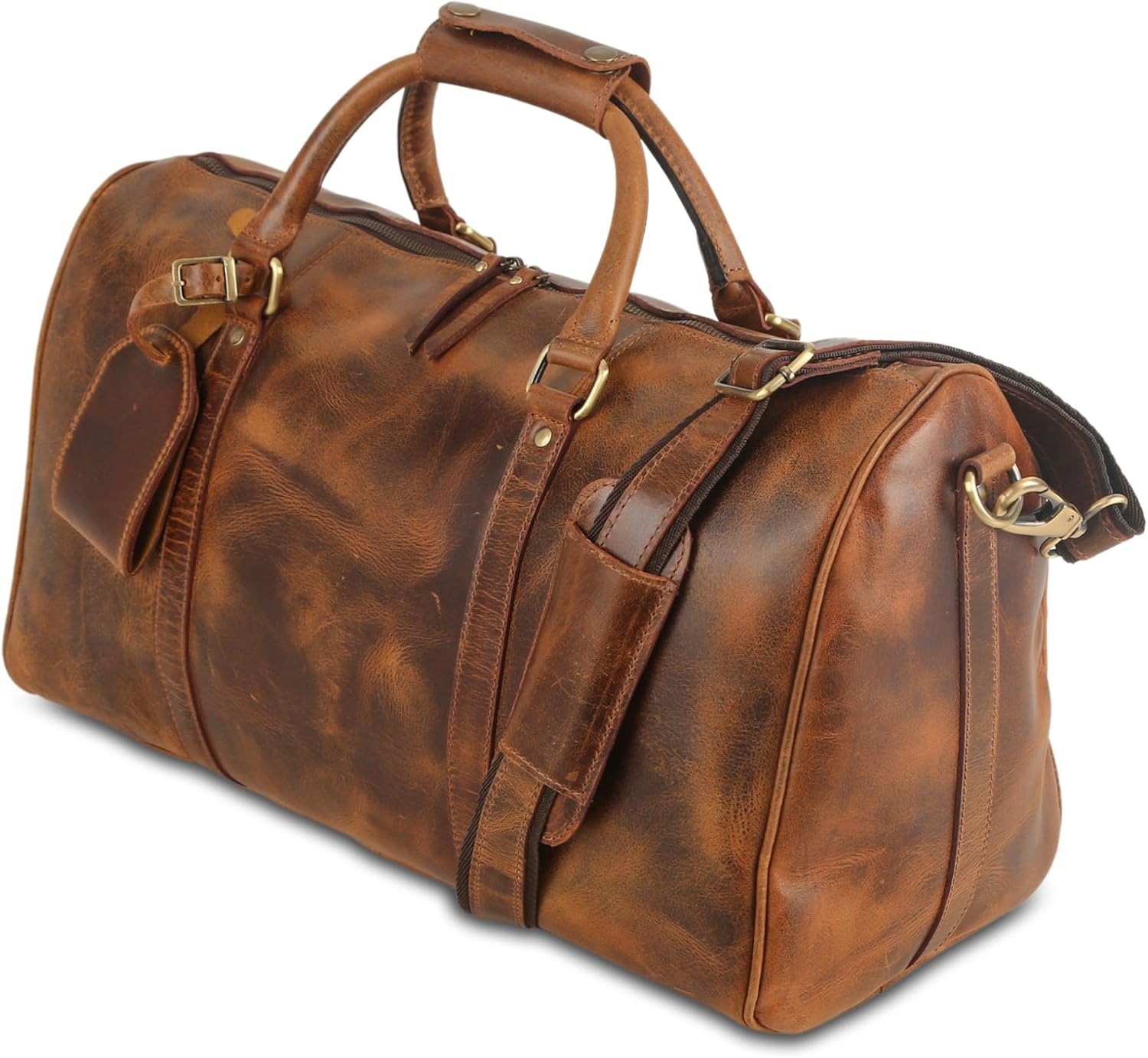 Leather Travel and Sports Duffel Bag For Men and Women