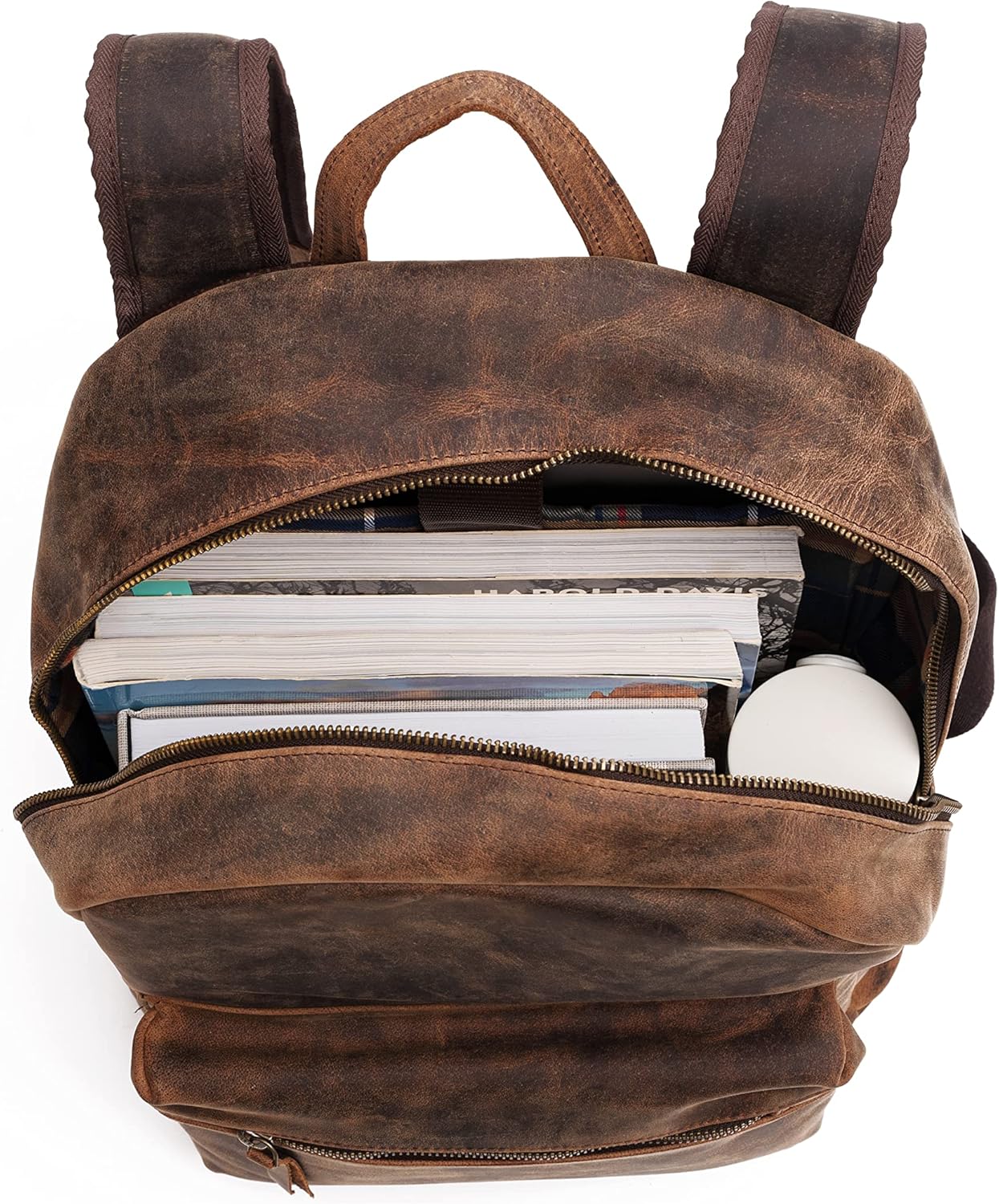 Leather Backpack Rucksack Laptop Bag 17 inch