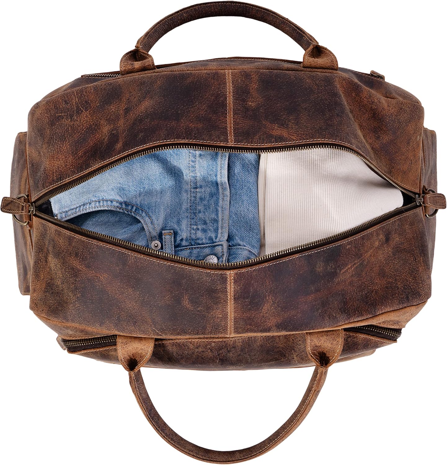 Leather Travel Duffel Bags for Men and Women