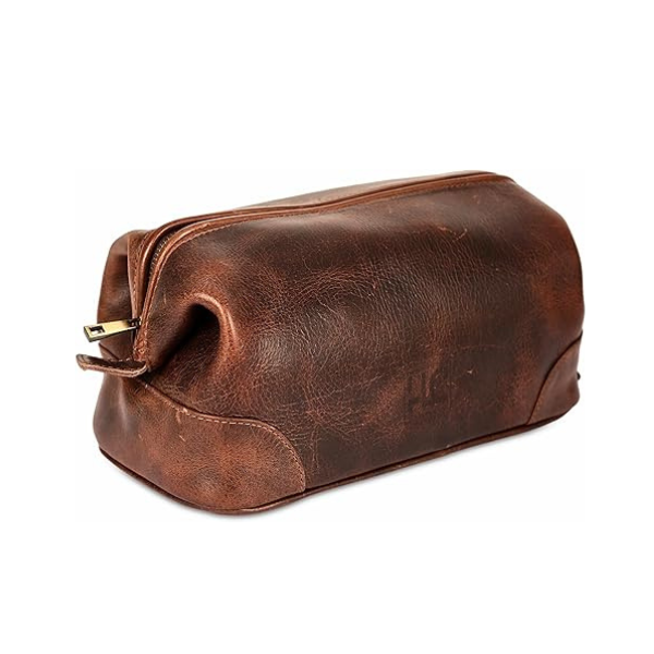 Leather Toiletry Bag for Men