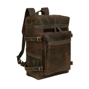 Leather Backpack Genuine Laptop Rucksack For Men & Women