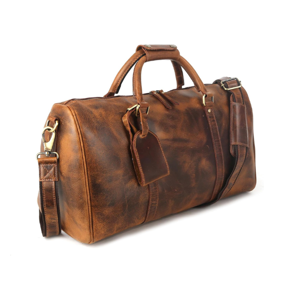 Leather Travel and Sports Duffel Bag For Men and Women