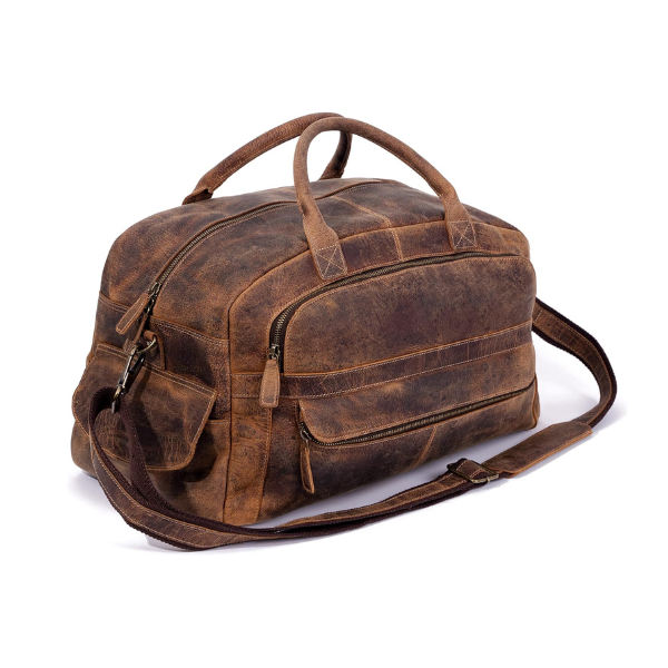Leather Travel Duffel Bags for Men and Women