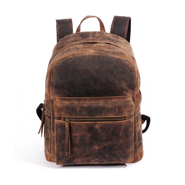 Leather Backpack Rucksack Laptop Bag 17 inch