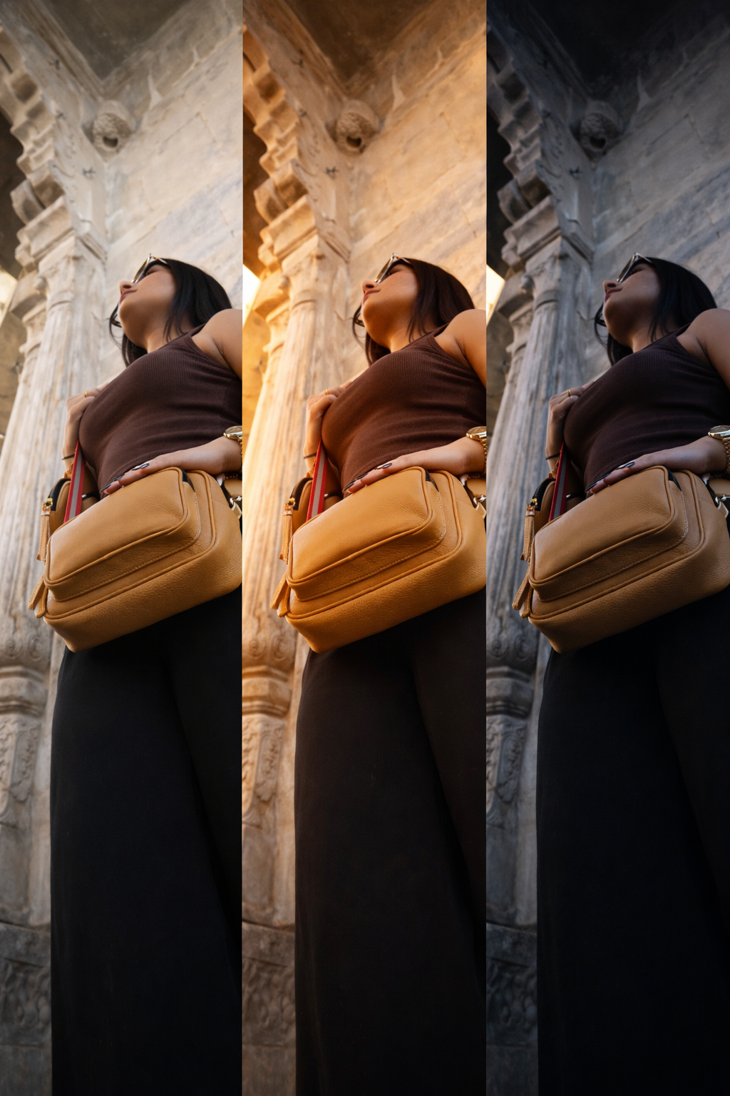 Unisex Genuine Cow Leather Crossbody Sling Bag with Front Pocket